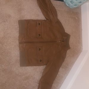 Boys GAP Leather Bomber Jacket